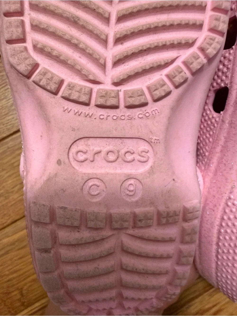 Kids Pink Glitter Clog Sandals Crocs Classic Glitter Clogs C9